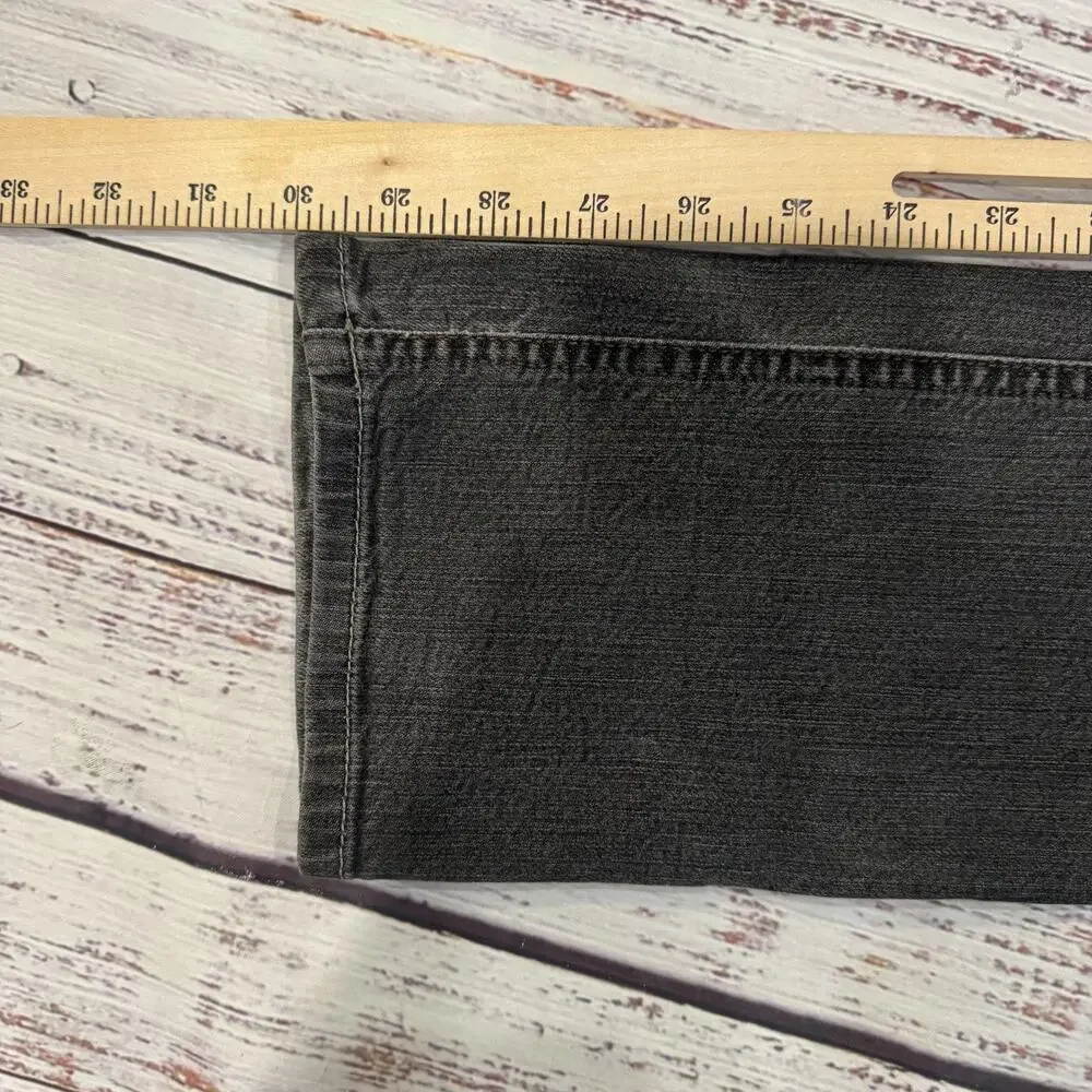 Diesel Liv Jeans 26x30 Made in Italy Gray Wash Stretch Straight Leg - Picture 12 of 13